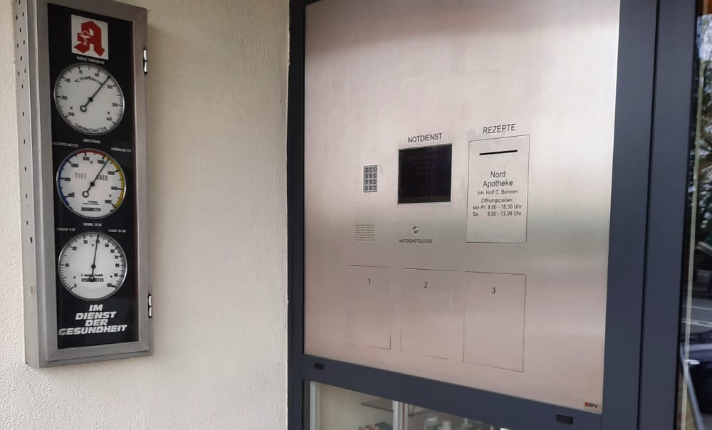 Abholfach im Eingangsbereich