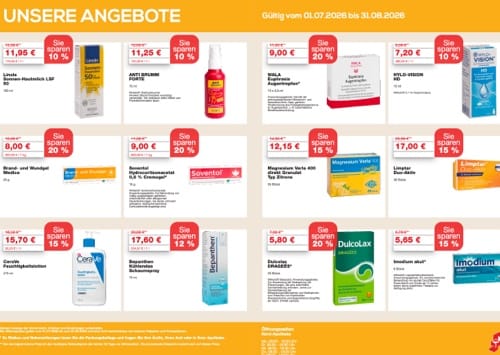 Prospekt Seite 2 mit Angeboten bis Ende August 2026